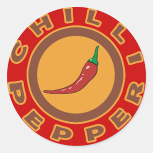 chilli pepper. spice classic round sticker