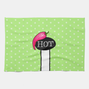 Chilli pepper tea towel