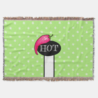 Chilli pepper throw blanket