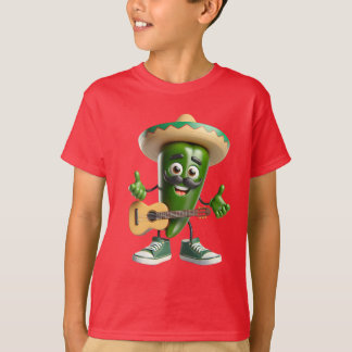  Chilli Pepper with a Ukulele   T-Shirt
