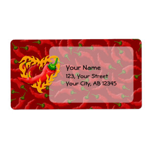 Chilli Pepper with Flame Heart