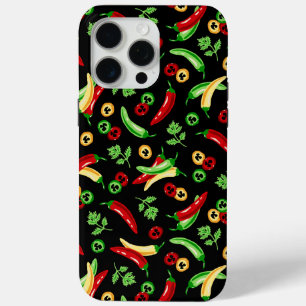 Chilli peppers and Cilantro iPhone 15 Pro Max Case