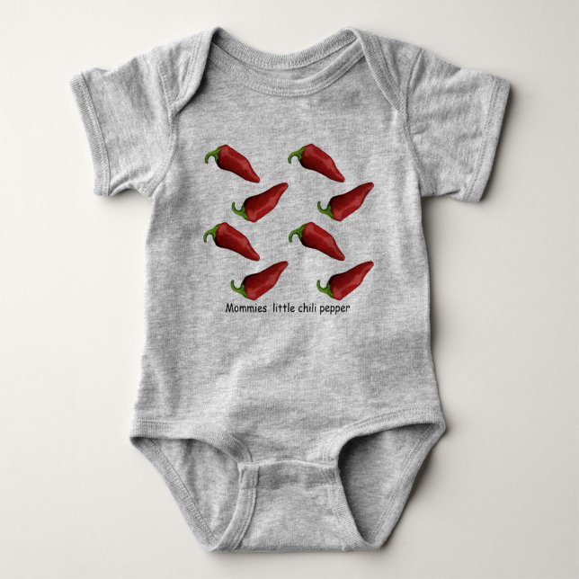 Chilli peppers baby bodysuit (Front)