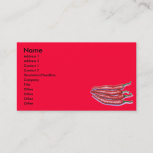 Chilli Peppers Business Cards
