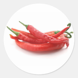 chilli peppers classic round sticker