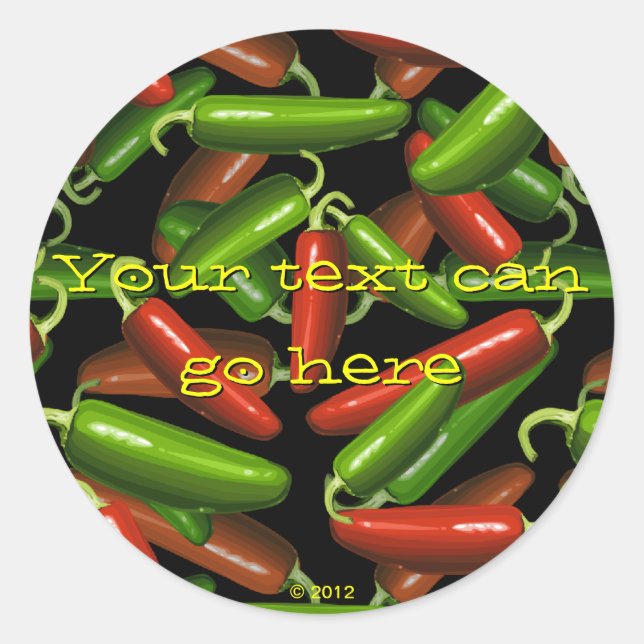 Chilli Peppers Classic Round Sticker (Front)