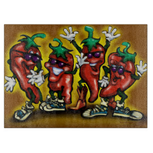 Chilli Peppers Cutting Board