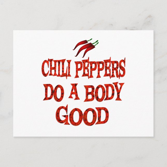 Chilli Peppers Do Good Postcard (Front)