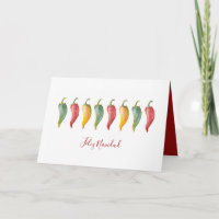 Chilli Peppers Feliz Navidad Holiday Card