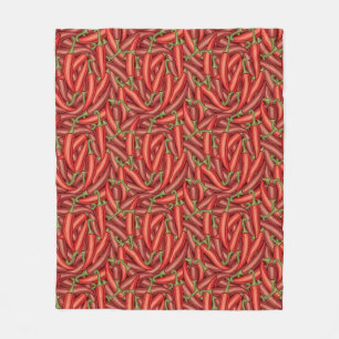Chilli Peppers Fleece Blanket
