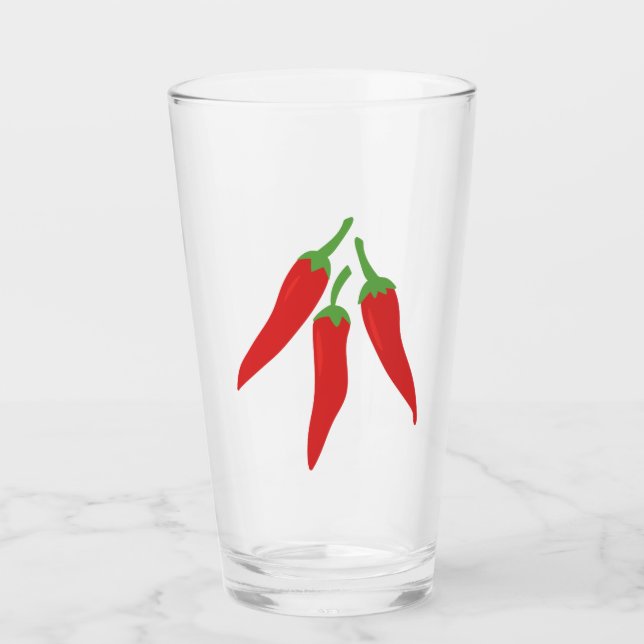 Chilli Peppers Glass (Front)