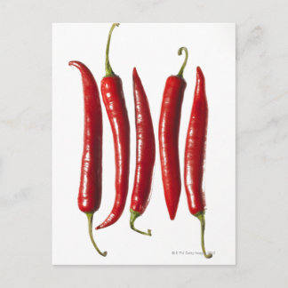 Chilli Peppers in a Row Postcard