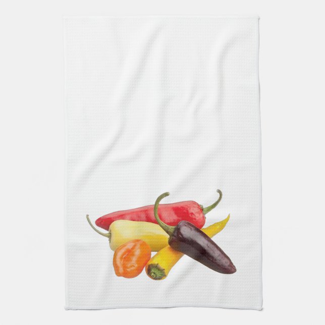'Chilli Peppers' Kitchen Towel (Vertical)