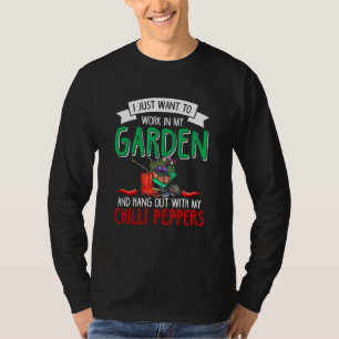 Chilli Peppers Love Gardening Garden Gardener Vege T-Shirt
