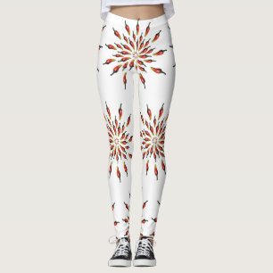 Chilli  Peppers Mandala  Botanical  Custom Leggings