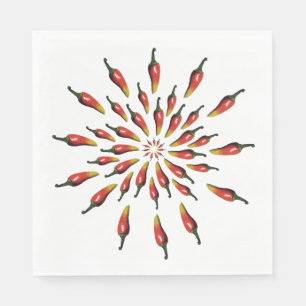 Chilli Peppers Mandala Pattern Napkin