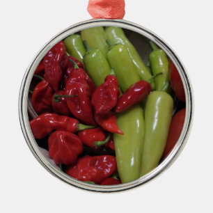 Chilli Peppers Metal Tree Decoration