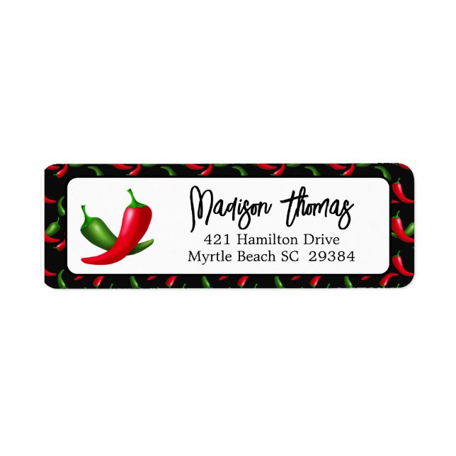 Chilli Peppers Return Address Label (Front)