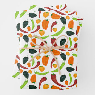 Chilli Peppers Southwestern Spicy Pepper Chilli Co Wrapping Paper Sheet