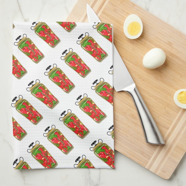Chilli Peppers Tea Towel (Quarter Fold)