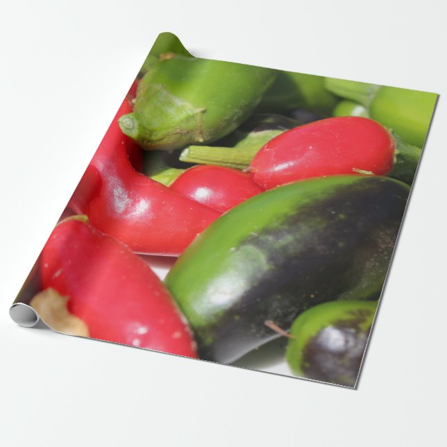 Chilli Peppers Wrapping Paper (Unrolled)