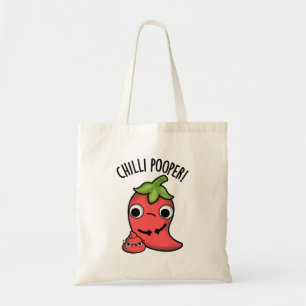 Chilli Poooper Funny Pepper Pun Tote Bag