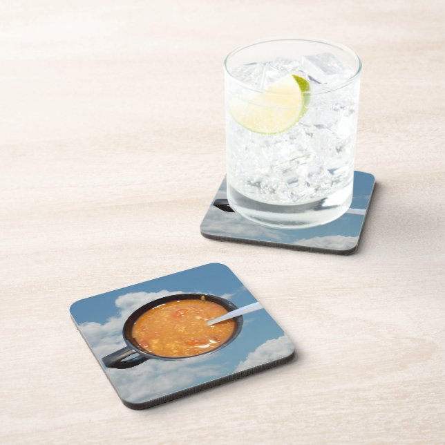 Chilli Soup Hard Plastic Coaster (Right Side)