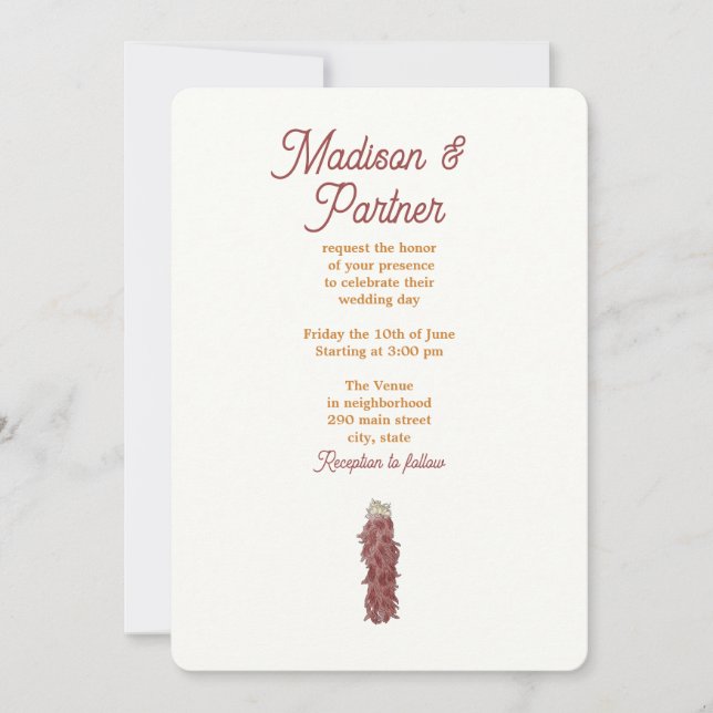 Chilli Wedding Suite  Invitation (Front)