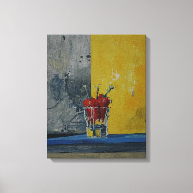 Chillies in a Glass Canvas Print (Front)
