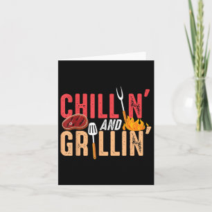 Chillin And Grillin Barbecue Party Card