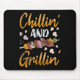 Chillin And Grillin Bbq Smoker Gifts Funny Byrbequ Mouse Pad