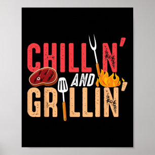 Chillin And Grillin Byrbecue Party  Poster