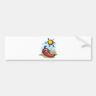 chillin chilli pepper bumper sticker