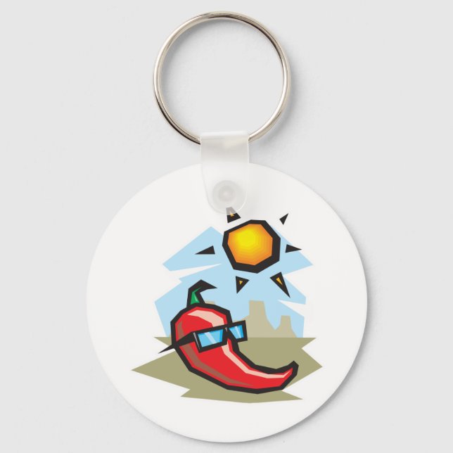 chillin chilli pepper key ring (Front)