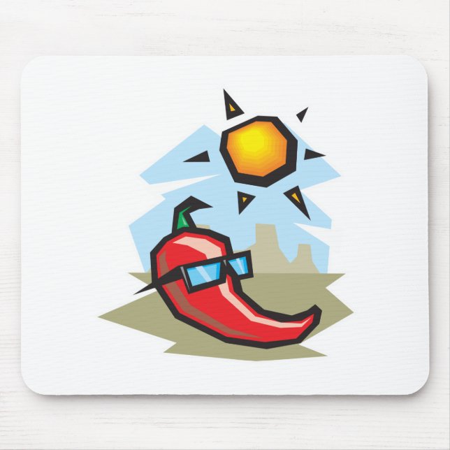 chillin chilli pepper mouse pad (Front)
