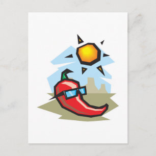 chillin chilli pepper postcard