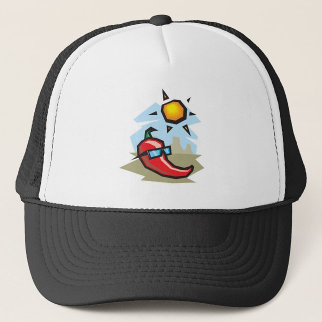 chillin chilli pepper trucker hat (Front)