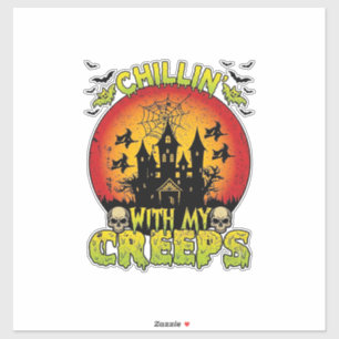 Chillin Creeps Haunted House Halloween Witches Sku