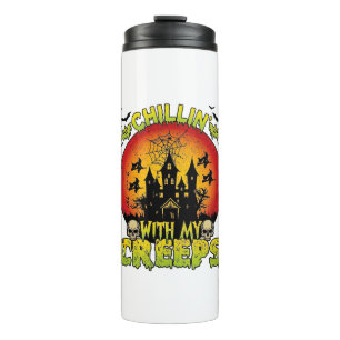 Chillin Creeps Haunted House Halloween Witches Sku Thermal Tumbler