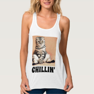 CHILLIN' FUNNY CAT T-SHIRTS