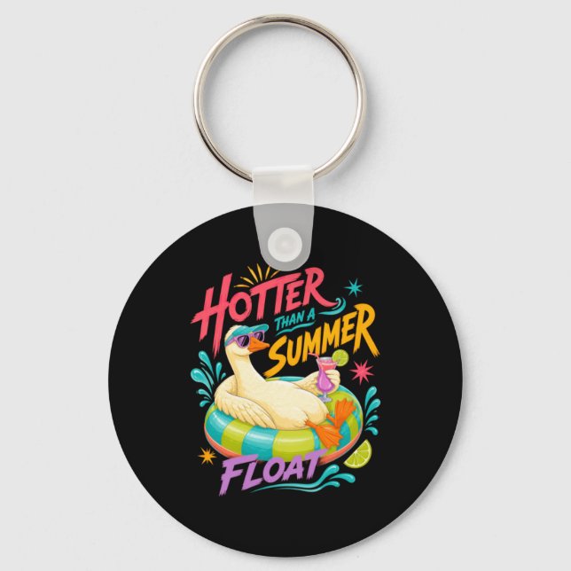 Chillin In Summer Float Style Key Ring (Front)