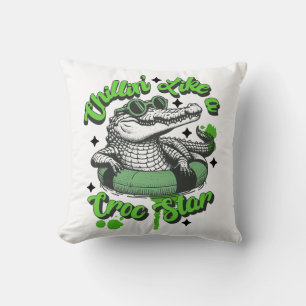Chillin' Like a Croc Star Kids Cool Croc Cushion