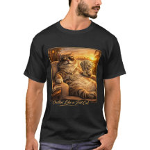 Chillin' Like a Fat Cat Funny Cat T-Shirt