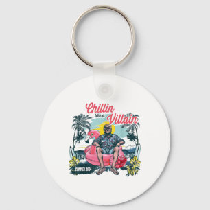 Chillin Like A Felon Beach Summer Funny Trump 2024 Key Ring