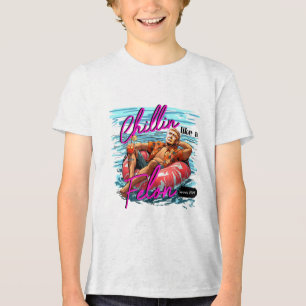 Chillin Like A Felon Funny Trump For President Sum Tri-Blend Shirt