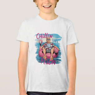 Chillin Like A Felon Funny Trump For President Sum Tri-Blend Shirt