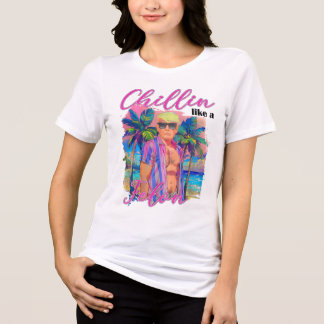 Chillin Like A Felon Funny Trump For President Sum Tri-Blend Shirt