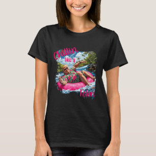 Chillin Like A Felon Funny Trump Shirt Summer Trum