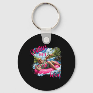 Chillin Like A Felon Funny Trump Shirt Summer Trum Key Ring