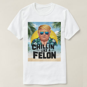 Chillin Like A Felon Funny Trump Summer 2024 T-Shirt